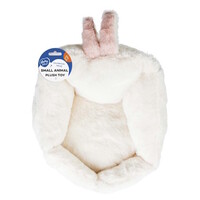 Bunny mand pluche wit voor konijnen en knaagdieren met uitneembaar kussen