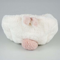 Bunny mand pluche wit voor konijnen en knaagdieren met uitneembaar kussen