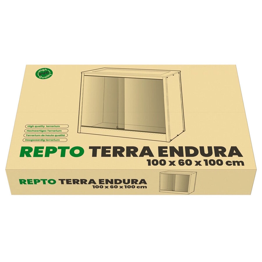 Terra Endura PVC terrarium 100x60x100 cm grijs houtdecor