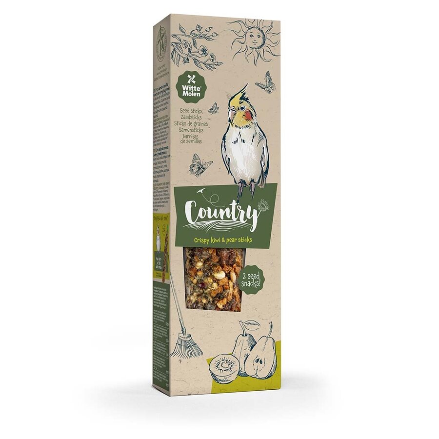Country zaadsticks grasparkiet kiwi & peer 140 gram - 2 stuks