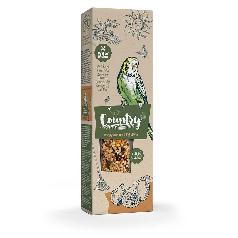 Country zaadsticks parkiet abrikoos & vijg 60 gram - 2 stuks