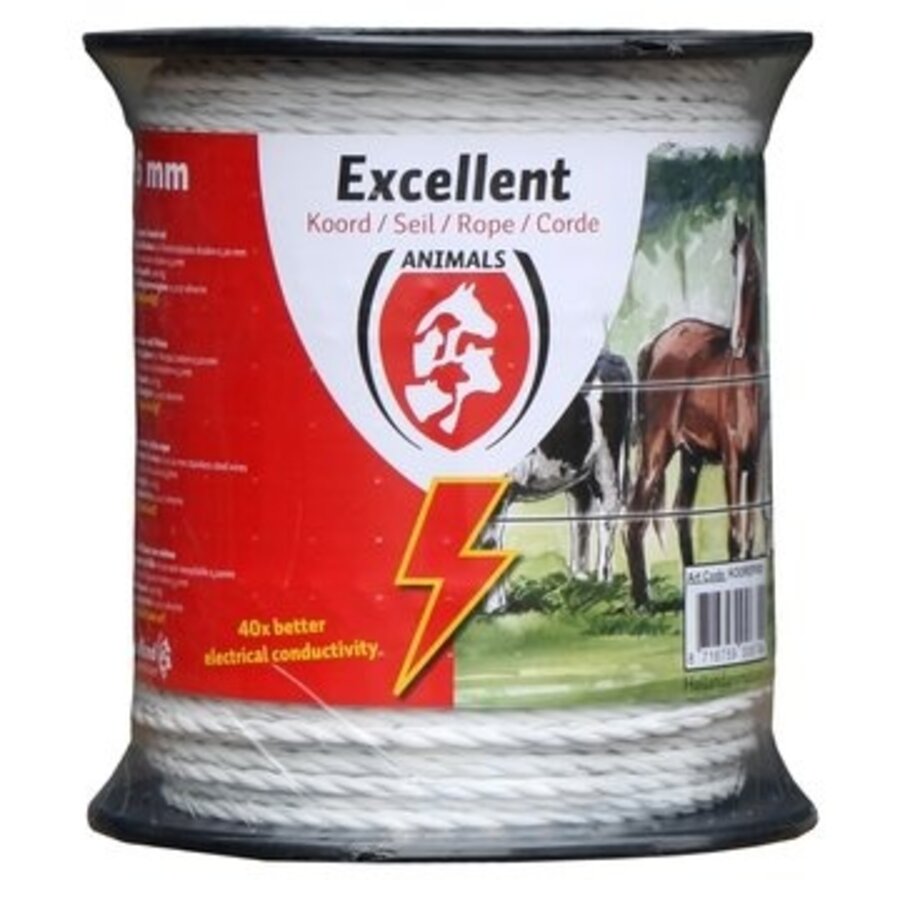 Koord 200 meter 6mm Wit PREMIUM