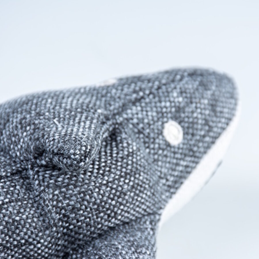 ECO Pluche Walvis 12x21x8cm grijs