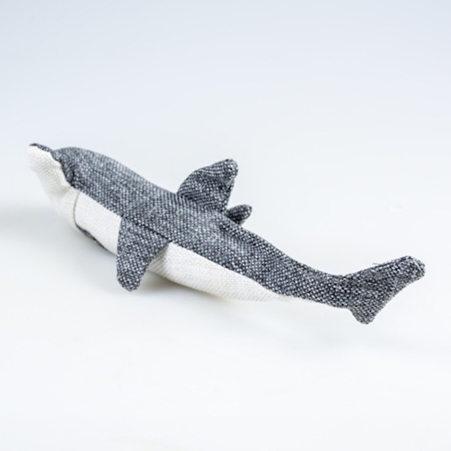 ECO Pluche Hamerhaai 20x10x7cm grijs