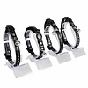 Kattenhalsband Leder & Diamanten 20-30CM / 10MM