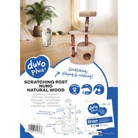 Krabpaal Nuno Natural Wood | 60x40x100cm