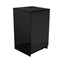 Terrariumkast hoogglans zwart 45x45x76 cm voor knockdown-terraria