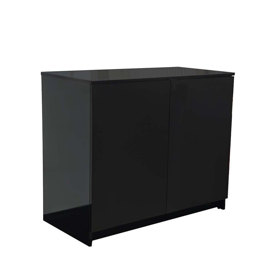 Terrariumkast hoogglans zwart 90 x 45 x 76 cm | stabiele onderkast voor terrarium