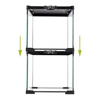 Glazen terrarium 20 x 20 x 20CM met waterdichte bodem en ventilatierooster