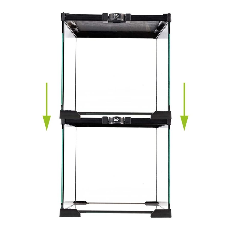 Glazen terrarium 20 x 20 x 20CM met waterdichte bodem en ventilatierooster