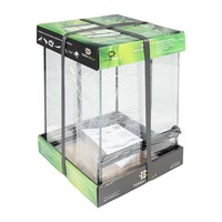 Glazen terrarium 21 x 21 x 30CM met waterdichte bodem en ventilatierooster