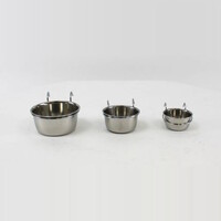 RVS voer/drinkbakjes met haken