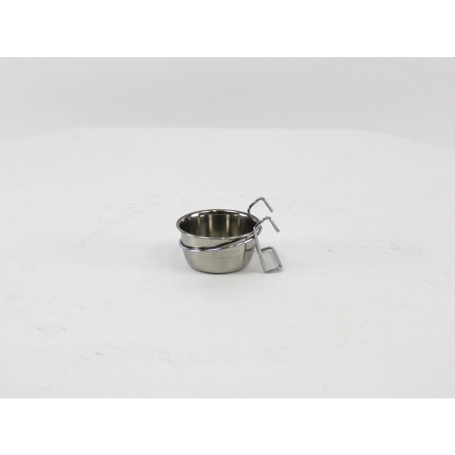 RVS voer/drinkbakjes met haken