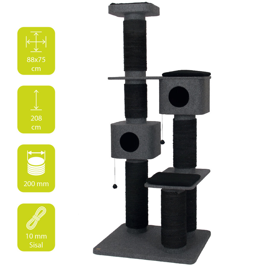 Krabpaal Comfort Plus Onyx | 88x75x208cm