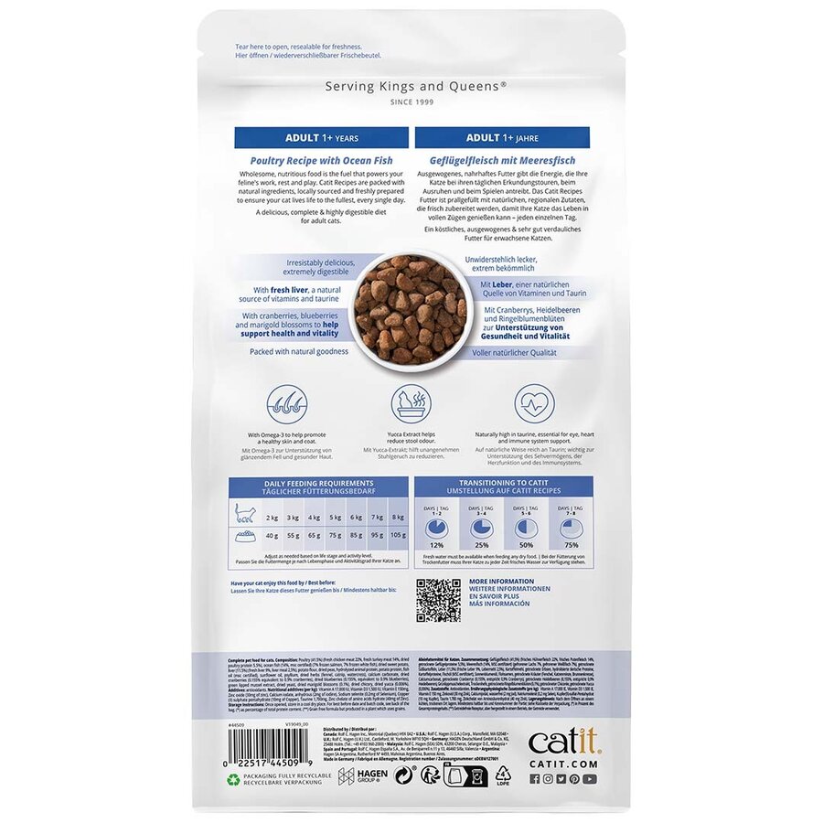 CA Recipes Adult Fish - volledig graanvrij kattenvoer met gevogelte en MSC-vis