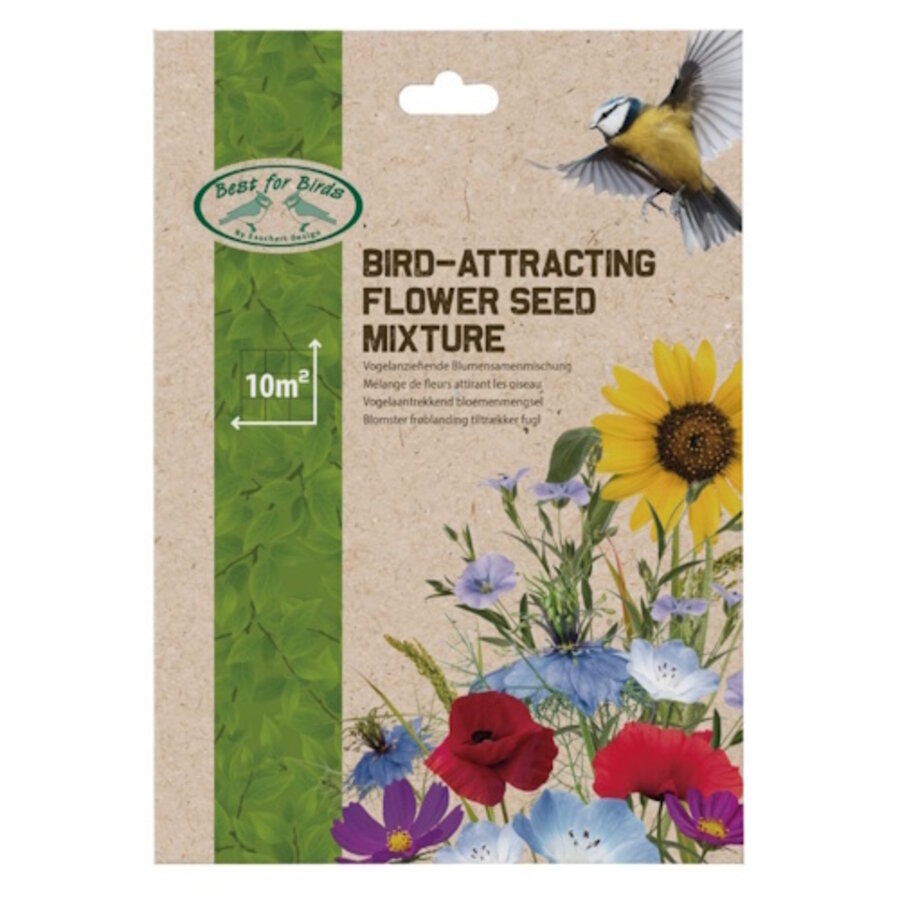 Vogelaantrekkend bloemmengsel - zaadmengsel van bloemen en kruiden die vogels en insecten aantrekken, 100 g voor 10 m²