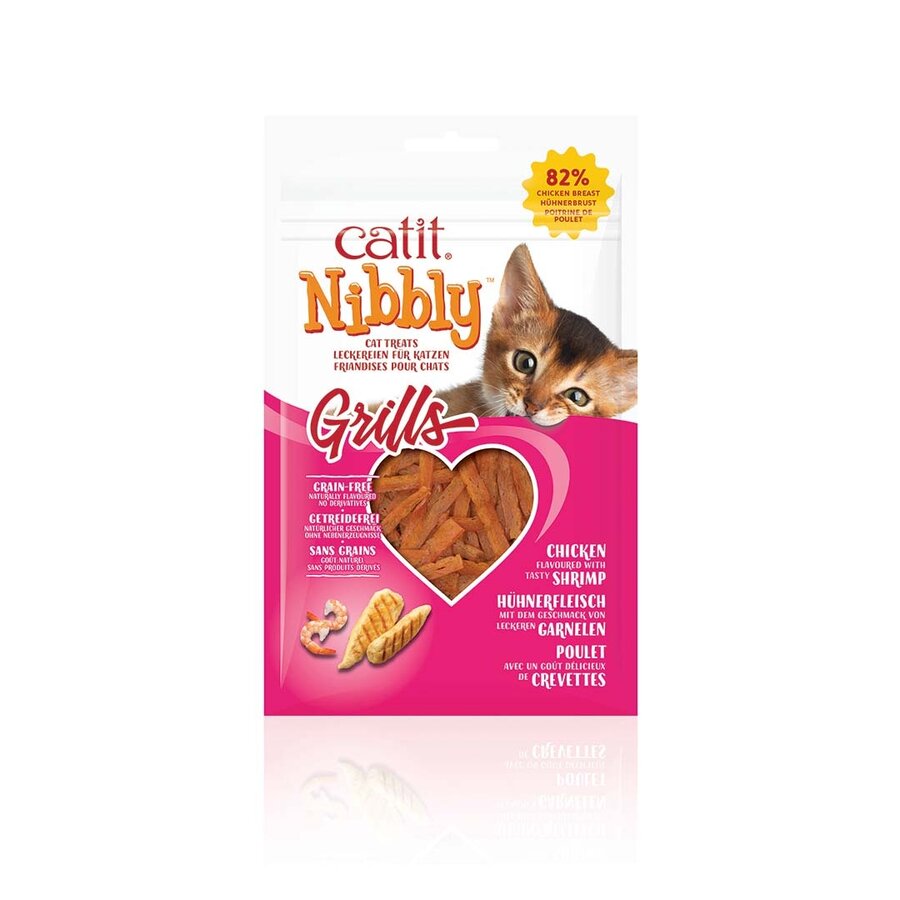 CA Nibbly Grills - zachte kattensnacks van kip met garnaal of kreeft, graanvrij