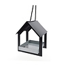 Hangende voedertafel antraciet/wit - metalen voederhuis