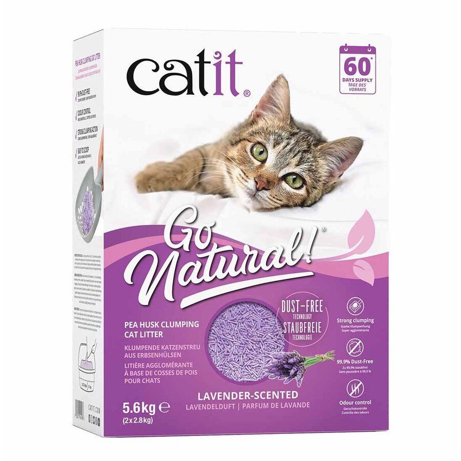 Erwtenschil Klontvormende Kattenbakvulling, Vanille & Lavendel