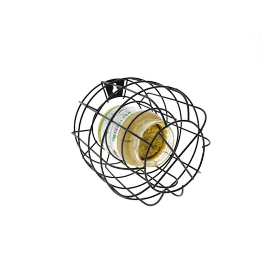 Pindakaashouder met beschermkap - metalen houder met bescherming tegen kraaien en eekhoorns, exclusief pindakaaspot