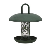 Gerecyclede notensilo met schotel – duurzame voersilo voor tuinvogels