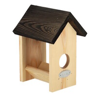 Selectief pindakaashuisje – stijlvol houten huisje voor vogelpindakaas