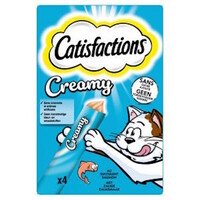 Creamy kattensnack – romige liksnack zonder toegevoegde suikers, 4×10 g (varianten Kip en Zalm)