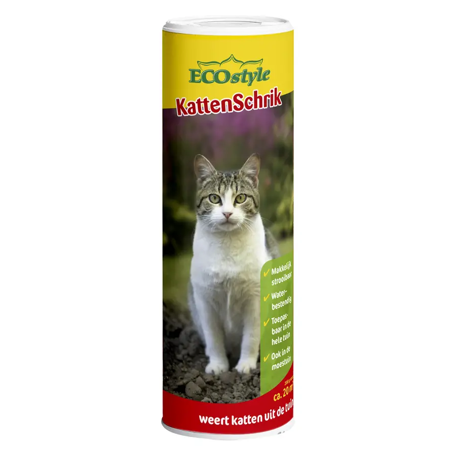 Kattenschrik korrels - waterbestendige geurkorrels met knoflookextract om katten diervriendelijk te verjagen
