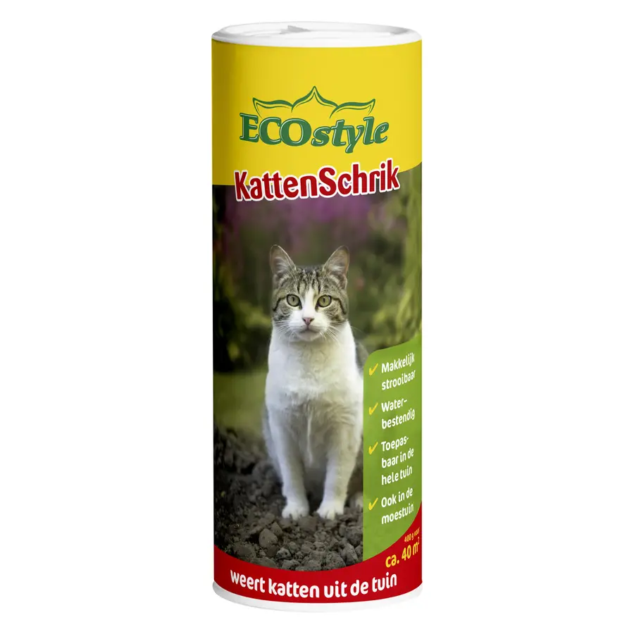 Kattenschrik korrels - waterbestendige geurkorrels met knoflookextract om katten diervriendelijk te verjagen