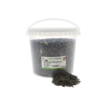 Zonnebloempit gestreept in handige emmer – energierijk vogelvoer 2 kg