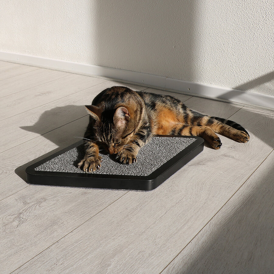 Melle Modulair Krabpaneel – stijlvol krabelement met tapijt, uitbreidbaar tot complete krabwand – 30 × 48 × 2,5 cm