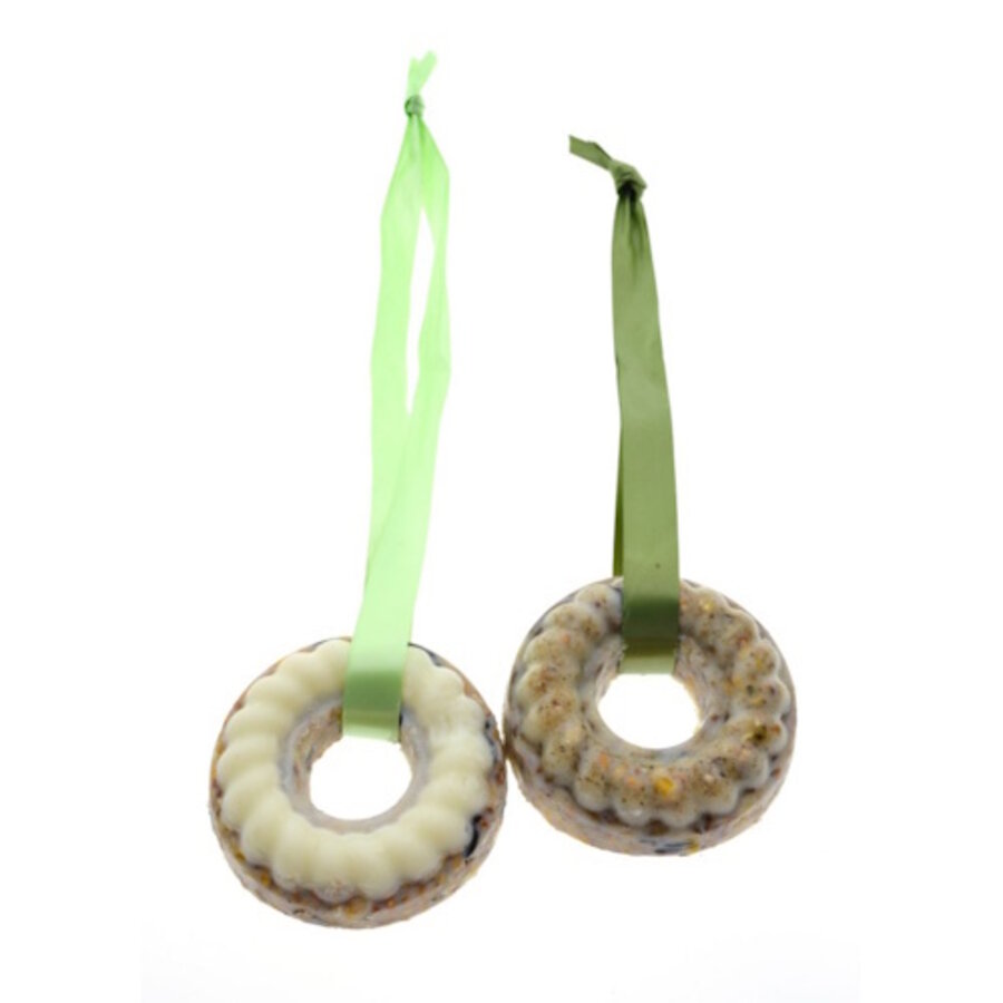 Vogelkrans hangend assorti – decoratieve vogeltraktatie in cadeauverpakking