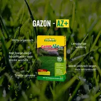 Gazon-AZ+ organische gazonmest - verrijkt met bacteriën, schimmels en protozoa voor een gezond en mosvrij gazon