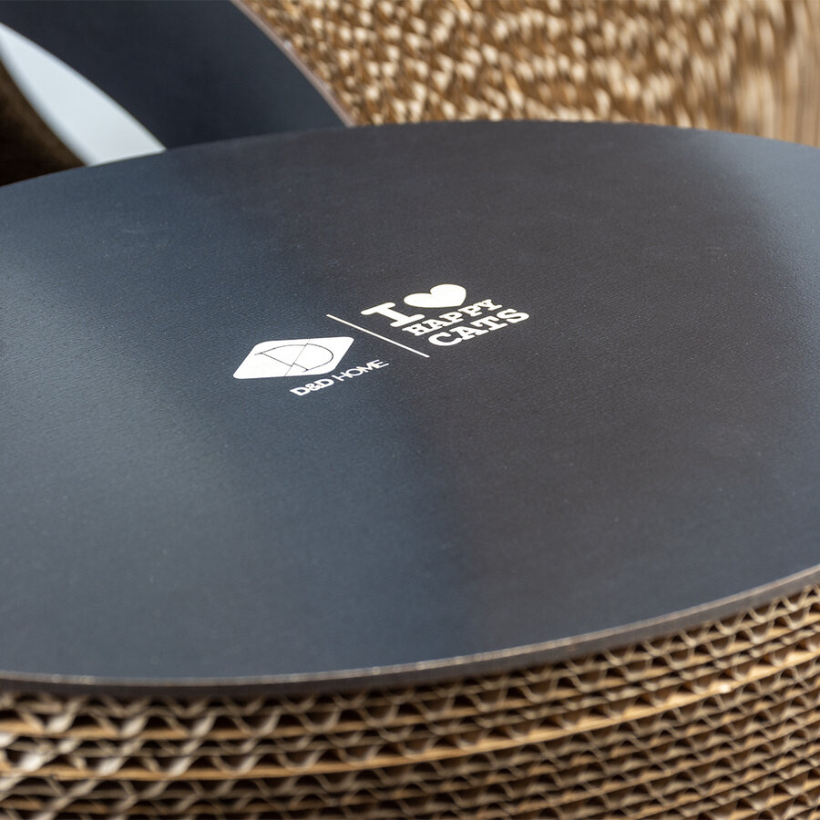 Kartonnen Krab Playground FAYE – multifunctioneel krab- en speelmeubel van golfkarton met MDF zijkanten – 40 × 30 × 46,6 cm – in 2 kleuren