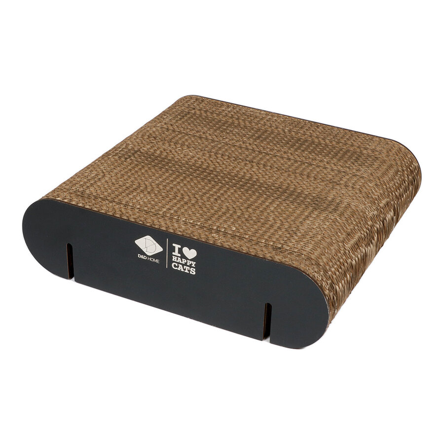 Kartonnen Wandplank DAVID – multifunctionele kattenwandplank van golfkarton met metalen houder – verkrijgbaar in S (30 × 29 × 24 cm) en L (60 × 29 × 24 cm)