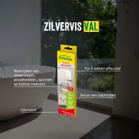 Zilvervisval - geur- en gifloze lijmval met lokstof tegen zilvervisjes en andere kruipende insecten
