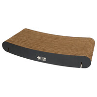 Gebogen Kartonnen Wandplank Navulling David – Bruin/Zwart & Bruin/Beige, 60×29×10 cm
