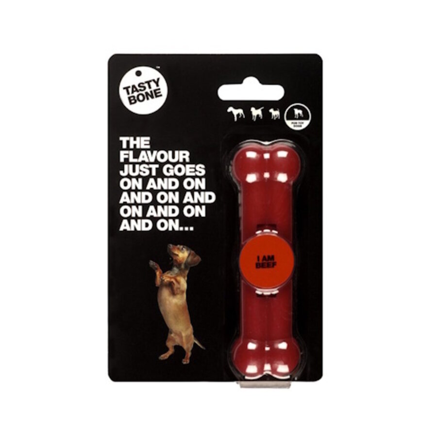 Beef Toy voor kleine honden - nylon kauwspeelgoed met tandverzorgende werking, 11 cm