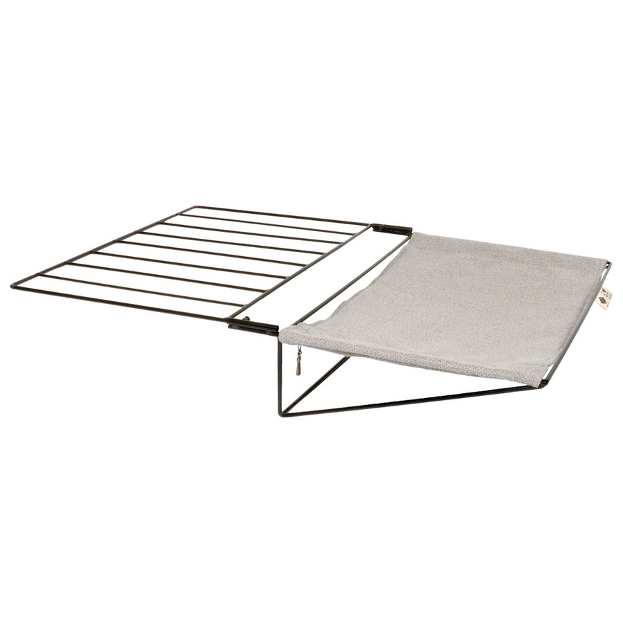 Bed- en radiatorhangmat "Bed- en Radiatorhangmat Oliver – multifunctionele kattenhangmat voor radiator of boxspring, 45 cm" | 45x35x10cm