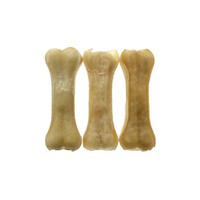 Geperst Bot hondensnack van buffelhuid 10 cm - bulkverpakking 20 stuks