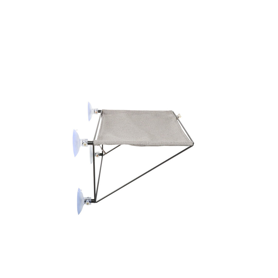 Raamhangmat Olivia – moderne kattenhangmat voor ramen met metalen frame en interieurstof, 45 cm