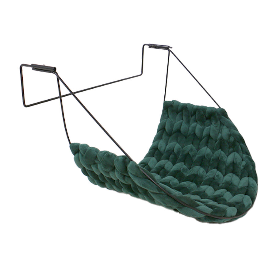 Radiatorbed Leah – Dutch Design kattenradiatorbed van polyfiber velvettouw met metalen frame, 46 cm