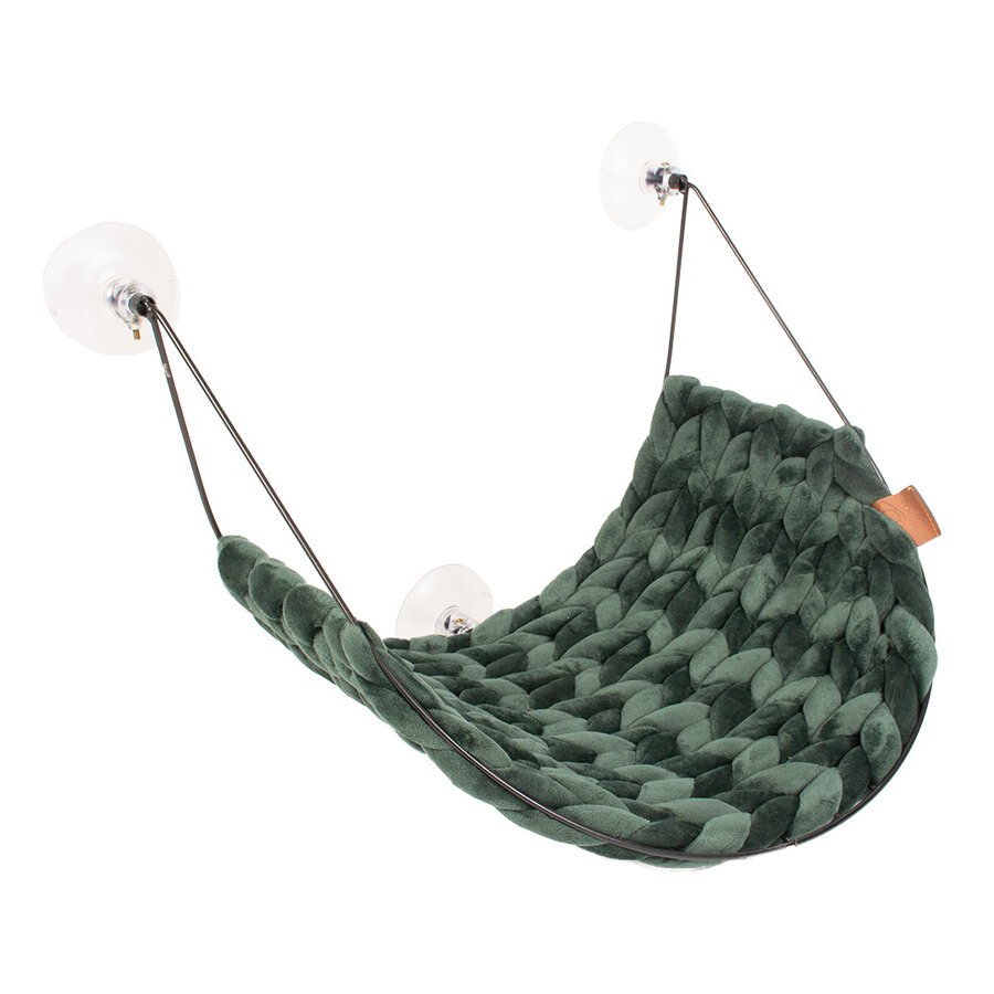 Vensterbed Sofia – Dutch Design kattenbed voor ramen met metalen frame en zuignappen, 46 cm