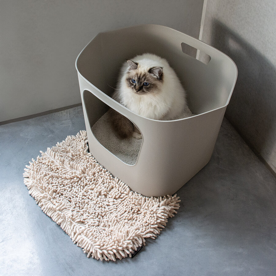 Kattenbakmat DAISY Zwart of Gebroken Wit