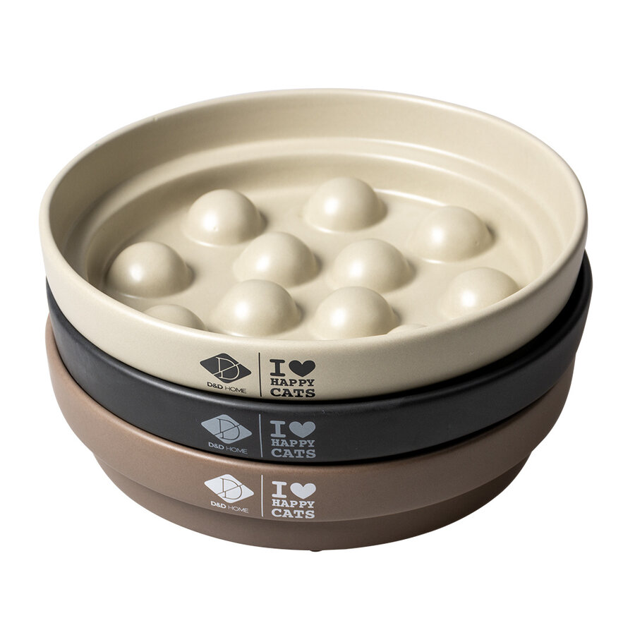 Keramische slow feeder “Druppel” – SUE voerbak 750 ml, vertraagt eettempo van katten