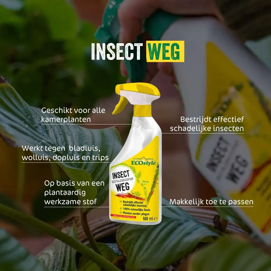 InsectWeg spray - bestrijding van bladluis, wolluis, dopluis en trips