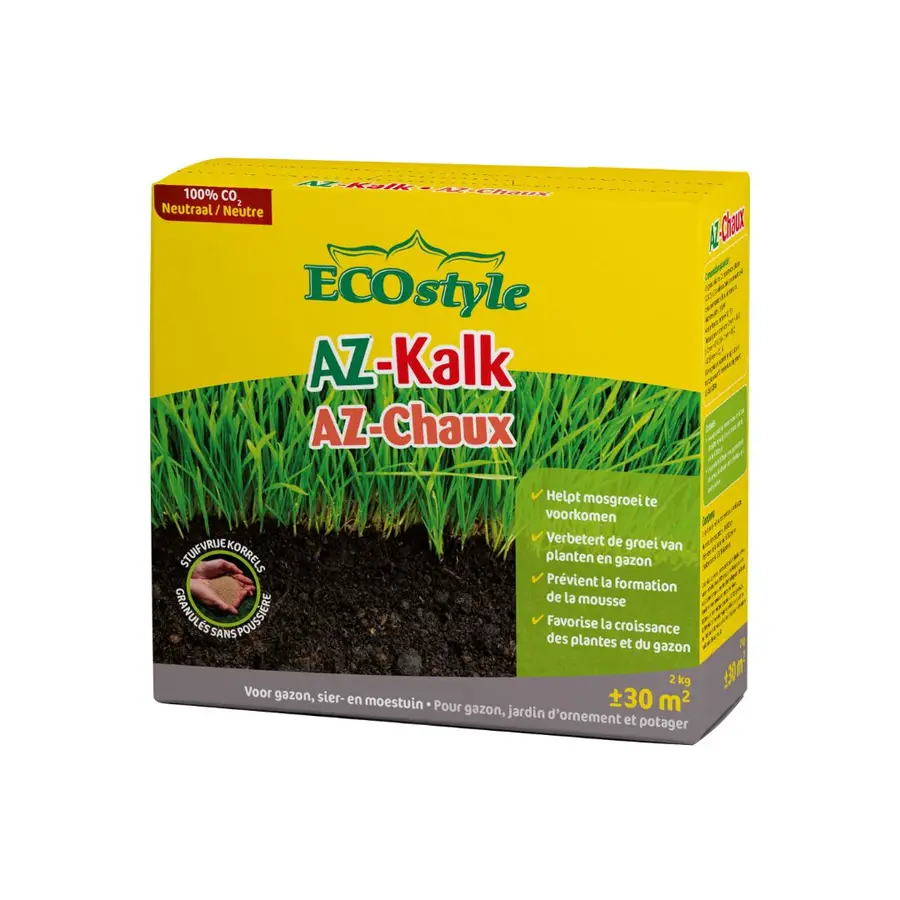 AZ-Kalk voor gazon, border en moestuin | 2, 5, 10 of 20 kg