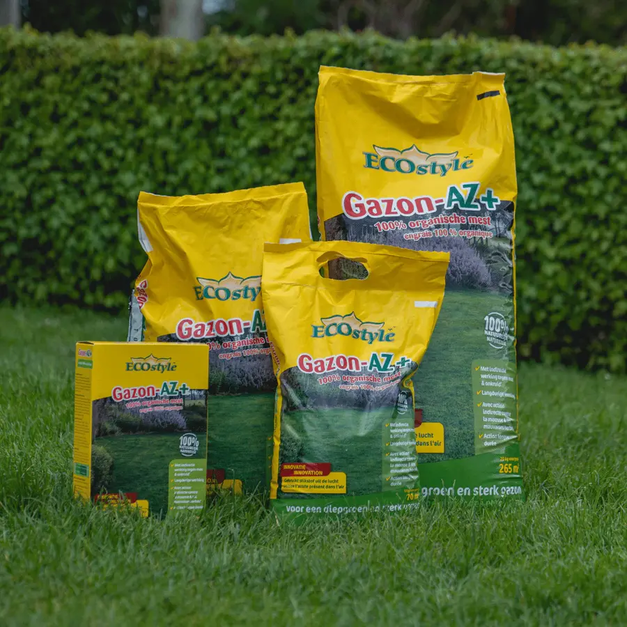 Gazon-AZ+ - Organische gazonmest met bacterien, schimmels en protozoa voor een diepgroen en weerbaar gazon