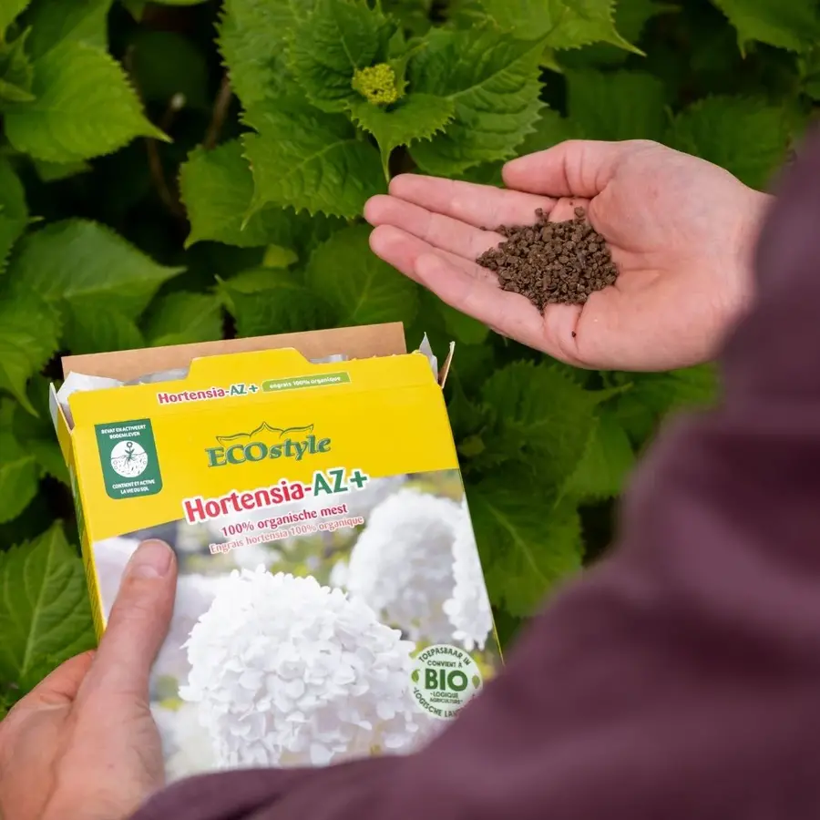 Hortensia-AZ+ - Organische hortensiamest met micro-organismen voor sterke wortels en langdurige bloei