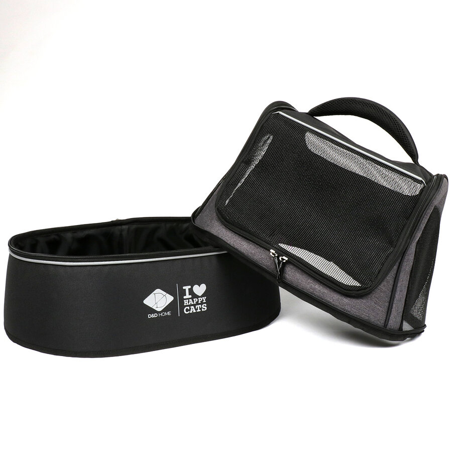 Multifunctionele kattentransporttas PHOEBE – draagtas, huis en bed in één, 50×35×40 cm voor katten tot 6 kg